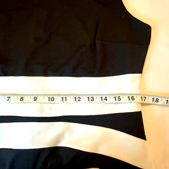 Brand: Alexia admor, size: L, black dress with white waist lines. - Picture 7 of 13